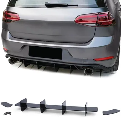 Für VW Golf 7 VII Limo 13-20 mit GTI Stoßstange Cup Heckdiffusor Schwarz Glanz in der Farbe Schwarz von Carparts-Online GmbH