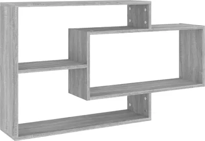 Obrázek produktu pro vidaXL Nástěnná police Grey Sonoma 104x20x58,5 cm výrobek ze dřeva