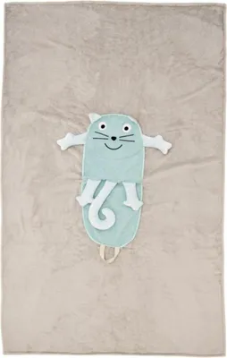 Produktbild von Crochetts Kinder-Reisedecke mit Katzen-Kissen 220303