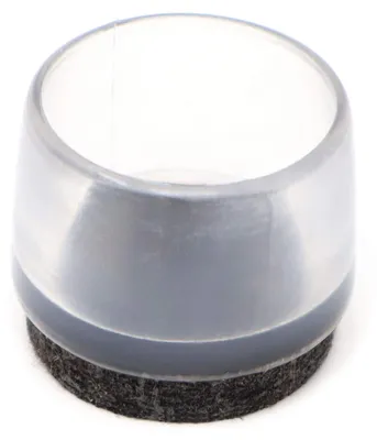 Immagine prodotto di Tappi trasparenti per gambe di sedie, diametro 21-22 mm, con feltro, per proteggere i pavimenti