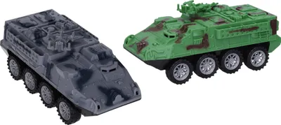 Produktbild von Detailgetreues Spielzeug Militärfahrzeug für Kinder, 17 cm, mit Schwungrad Antrieb