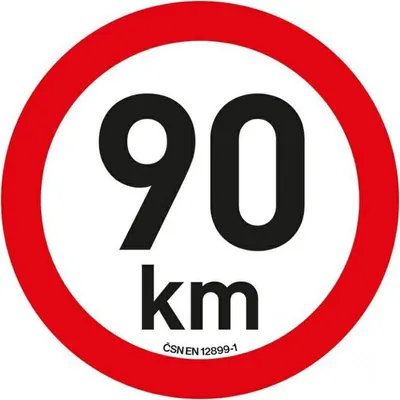 Produktbild von Aufkleber Geschwindigkeitsbegrenzung 90 km/h (20 cm)