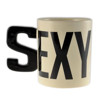 Produktbild von Alpha Mug SEXY Tasse Keramik beige 350 ml mit S-Griff 12,5x7,5x9,5 cm