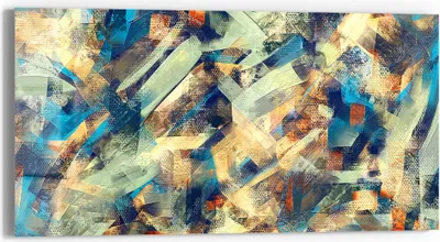 Produktbild von DEQORI Glasbild Echtglas 60x30 cm 'Kreative Wirbel' Wandbild Bild modern Deko