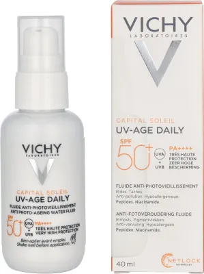 Produktbild von Vichy CAPITAL SOLEIL, Sonnenschutzlotion, Gesicht, 40 ml, Pumpenflasche, Anti-Aging, Hautalterung