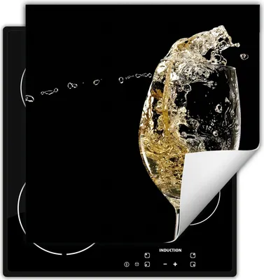 Produktbild von DarHaus Herdabdeckplatte 50x52 cm Anti Rutsch Matte Aufrollbar, schwarz - Wein