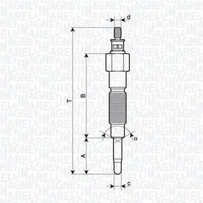 Produktbild von MAGNETI MARELLI 062900142304 Diesel Glühkerze für NISSAN Patrol GR V SUV (Y61)
