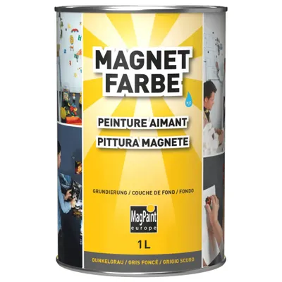 Produktbild von MagPaint MagnetFarbe 1 L – magnetische Wandfarbe, wasserbasiert, für ca. 2 m²
