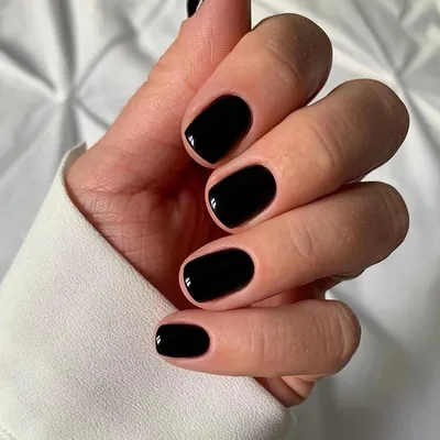 Produktbild von Künstliche Nägel zum Aufkleben 24 Stück Kurze Glänzend Schwarz Acryl Full Cover Maniküre