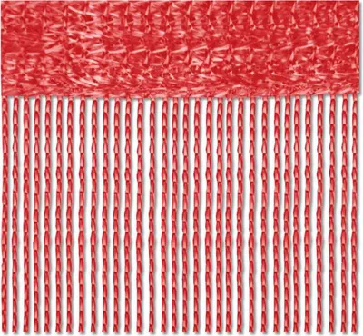 Produktbild von Fadenvorhang Rot 90x240 cm – Polyester Mikrofaser Gardine mit Stangendurchzug, kürzbar, für Fenster, Tür und Raumteiler