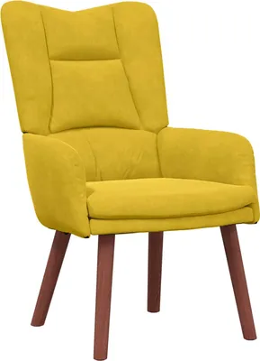 Image de fauteuil vidaXL jaune 63 x 67 x 94 cm velours