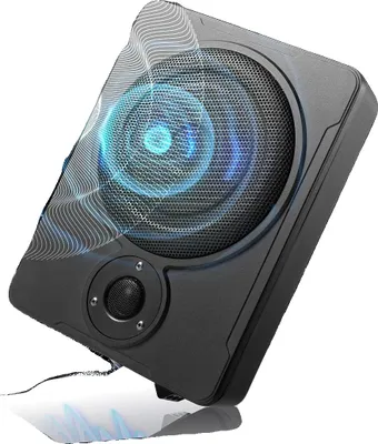 Immagine prodotto di Subwoofer sotto il sedile, potenza 200 W, potenza massima 300 W, gamma di frequenza 30-100 Hz, diametro altoparlante 8 pollici, impedenza 4 Ω