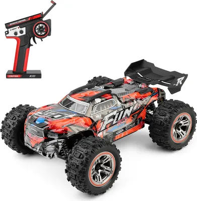 Zdjęcie produktu dla Wltoys 184008 Samochód zdalnie sterowany, 2,4 GHz, zdalnie sterowana ciężarówka terenowa 1/18, szybki samochód terenowy 60 km/h z silnikiem bezszczotkowym, oświetlenie LED, przekładnia ze stopu cynku
