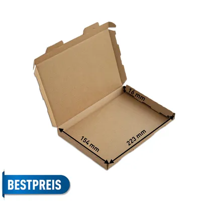 Produktbild von Großbriefkarton 230x160x20 mm von Händlerbund, braun