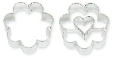 Produktbild von Ausstecher 2er Blume/Herz+Blume ø 40 mm