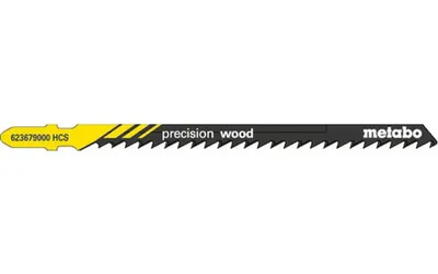 Zdjęcie produktu dla Metabo 5 brzeszczotów do wyrzynarki "precyzyjne drewno" 104/ 4,0 mm, HCS 5 szt