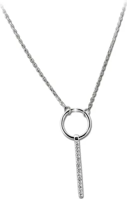 Imagen del producto de Collar de circonita SilberDream, 45 cm, joyería de plata de ley 925, modelo GSK405W