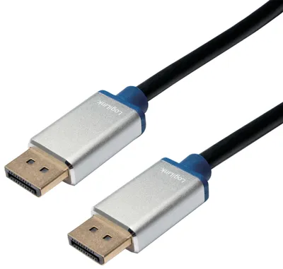 Zdjęcie produktu dla LogiLink BDPM15, 1,5 m, DisplayPort, DisplayPort, Męska, Męska, Czarny, Metaliczny