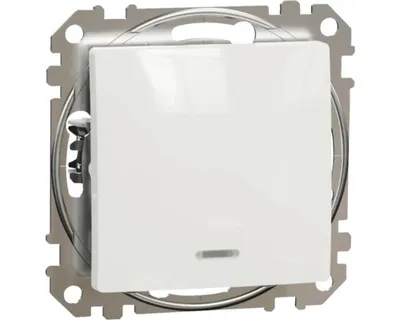 Obrázok produktu pre Vypínač Schneider Electric SEDNA SDD111106L striedavý r.6 biely s orientačnou kontrolkou