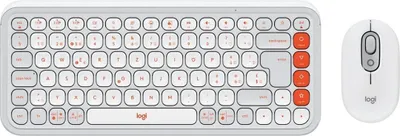Produktbild von Logitech POP ICON COMBO, Kabellos, Bluetooth, Scherenschalter, QWERTZ, Weiß, Maus enthalten