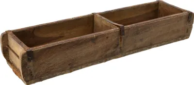 Produktbild von Novaliv Holzkiste Vintage 58 x 15 x 10 cm Alte Ziegelform Holz Groß ZWEI KAMMER Allzweckkiste aus recyceltem Altholz Balken Jede Form EIN Unikat