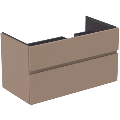 Imagen del producto de Mueble bajo lavabo Ideal Standard Finesse, 100 cm, con 2 cajones, diseño asimétrico a la derecha, para lavabo de mueble