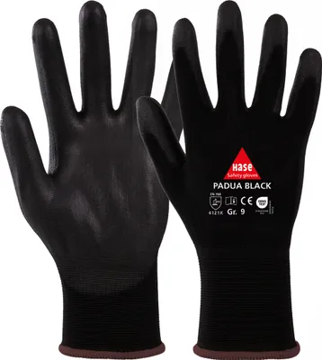 Produktbild von Hase Montagehandschuhe Padua Black Größe 11, Nylon 10 Stk