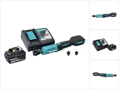 Image de Makita DWR 180 RG1 Visseuse à cliquet sans fil 18 V 47,5 Nm 1/4'' 3/8'' + 1x batterie 6,0 Ah + chargeur