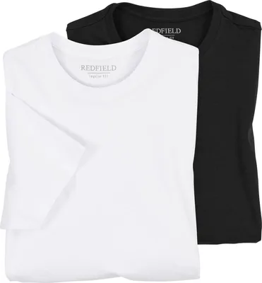 Produktbild von Redfield Übergrößen T-Shirts Doppelpack weiß/schwarz