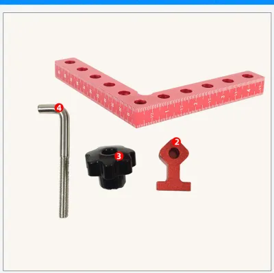 Imagen del producto de Abrazadera angular de 90 grados, 120 x 120 mm, para fijación rápida en trabajos de carpintería, ángulo recto