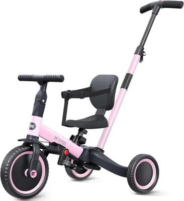 Imagen del producto de Triciclo infantil 5 en 1, con asiento ajustable, a partir de 1 año, multifuncional para niños