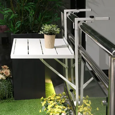 Imagen del producto de Mesa plegable para balcón, ideal para uso en exteriores