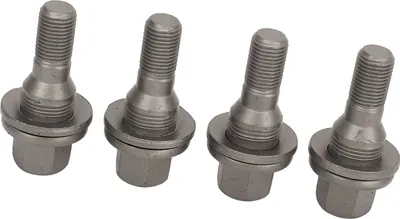 Produktbild von 17-mm Sechskant-Radschrauben - 4 Stück, verchromte Reifenmuttern, Ersatz für Peugeot 206 207 208 308 407 1007