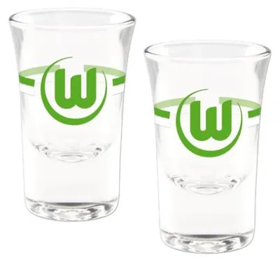 Produktbild von VfL Wolfsburg Schnapsglas grün-weiß, 2er-Set