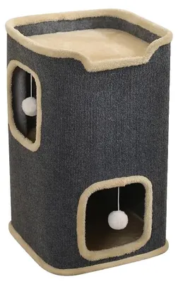 Immagine prodotto di Casa a cubi per gatti, design a più piani, giocattoli interattivi, GRIGIO