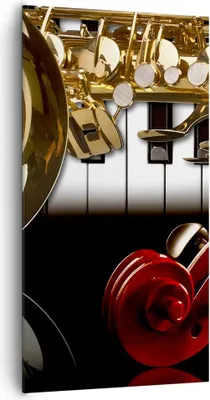 Produktbild von Bild auf Leinwand - Leinwandbild - Klaviertasten Musik Instrumente - 65x120cm - Wand Bild - Wanddeko - Leinwanddruck - Bilder - Kunstdruck - Leinwand bilder - Wandkunst - PA65x120-2679