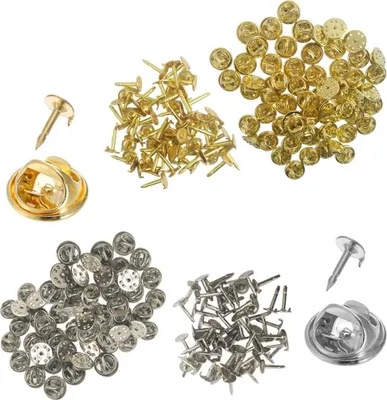 Produktbild von 120 Stück Schmetterling Pin Clutch,Pins Anstecker,Verschlüsse Butterfly Clips Pin, Nadeln Pins Set Badge Pin Anstecker,Ersatz für Handwerk und Schmuckherstellung