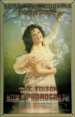 Produktbild von Blechschild Nostalgieschild The Edison Home Phonograph (4)