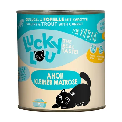 Produktbild von Lucky Lou Lifestage Kitten Geflügel & Forelle 6x 800 g
