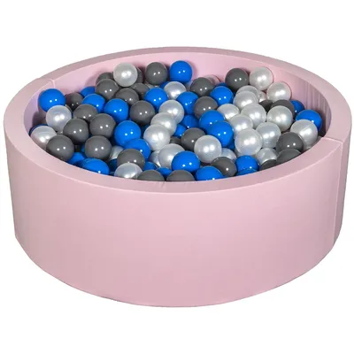 Produktbild von Bällebad Spielplatz + 450 Bälle perlrosa, blau, grau