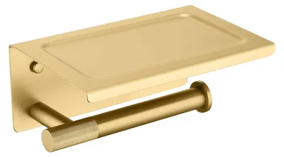 Produktbild von Toilettenpapierhalter gebürstetes Gold, Wandmontage, für Badezimmer