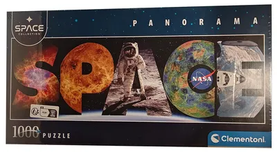 Obrázok produktu pre Clementoni 39638 – Kolekcia Vesmír – Panorama, 1000 dielikov, téma: vesmír, NASA, astronaut, raketoplán, sada puzzle