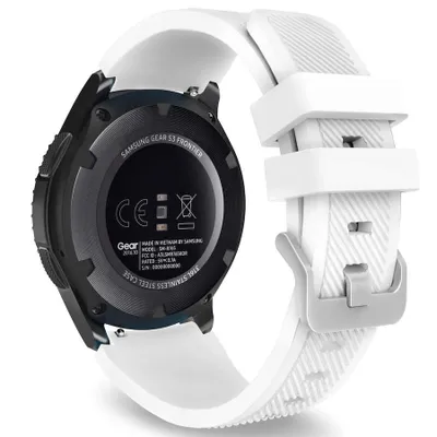 Produktbild von BStrap Silicone Sport Armband für Samsung Galaxy Watch 3 45mm, white