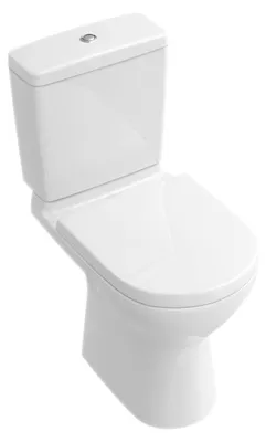 Image de Villeroy & Boch O.novo, Combipack WC à poser modèle sur pied, céramique blanc