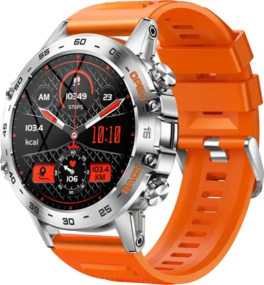 Produktbild von K52 Smartwatch, sportovní hodinky, 1,39" IPS dotykový displej, fitness tracker, Bluetooth 5.0, s měřením srdečního tepu, spánku, zdraví, sportu atd., Orange
