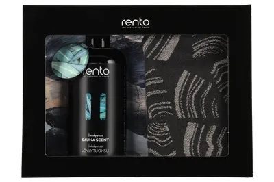 Immagine prodotto di Set regalo Rento Profumo per sauna & Pino coprisedile per sauna 2 pz