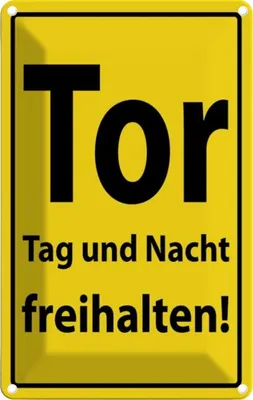 Produktbild von vianmo Blechschild 30x20 cm Tor Tag und Nacht freihalten Warnschild Hinweisschild Sicherheit Vorsicht