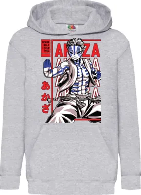 Produktbild von Kinder Kapuzenpullover Demon Anime Slayer Akaza, 12-13 Jahr - 152 / Grau