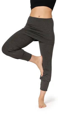 Produktbild von Bellivalini Damen Leggings Yogahose mit Rock 3/4 Hose  BLV50-276 (Dunkelmelange, XS)