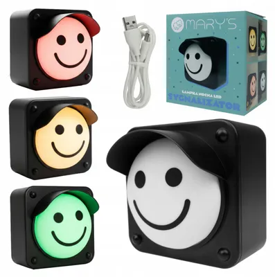 Productafbeelding van LED-nachtlamp, oplaadbaar, staand, met signaalfunctie, ABS-kunststof, siliconen
